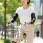 ブラック<br>接触冷感・吸水速乾生地でひんやり日焼け対策!