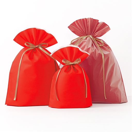 レッド系<br>※ラッピングの中に入れる商品サイズによって、ラッピング袋の風合いが異なる場合がございます。