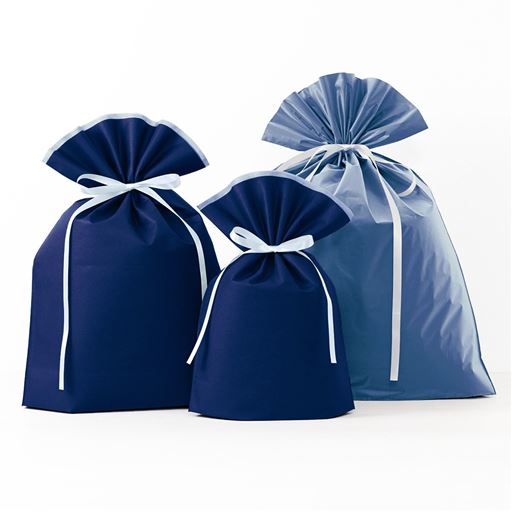 ネイビー系<br>※ラッピングの中に入れる商品サイズによって、ラッピング袋の風合いが異なる場合がございます。