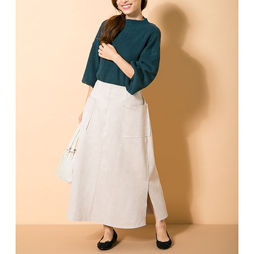 フェイクスエードロングスカート セシール Cecile フェイクスエードロングスカート セシール Cecile