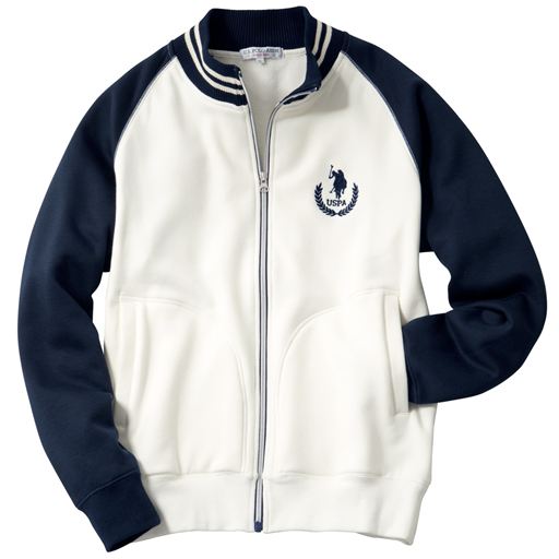 裏シャギーカットソーのトラックジャケット U S ポロ アッスン セシール Cecile 裏シャギーカットソーのトラックジャケット U S ポロ アッスン セシール Cecile