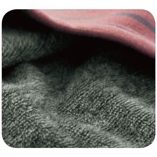 裏起毛のすっぽりあったか可愛いボーダーワンピ ルームワンピース セシール Cecile