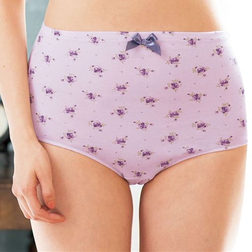 おなかすっぽり花柄ショーツ 綿混 セシール Cecile おなかすっぽり花柄ショーツ 綿混 セシール Cecile