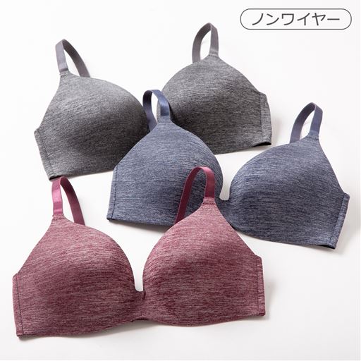 ネット限定 ノンワイヤーブラ 杢タイプ セシール Cecile ネット限定 ノンワイヤーブラ 杢タイプ セシール Cecile