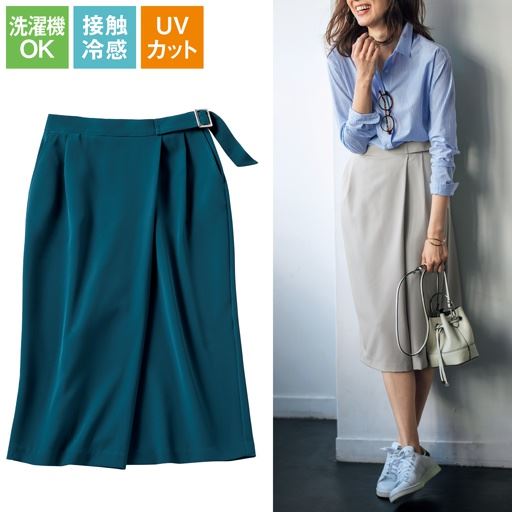 ラップ風ガウチョパンツ 接触冷感 セシール Cecile