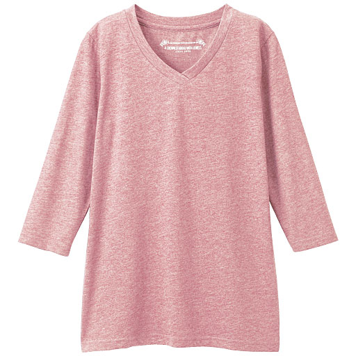 シンプルvネックtシャツ 七分袖 セシール Cecile