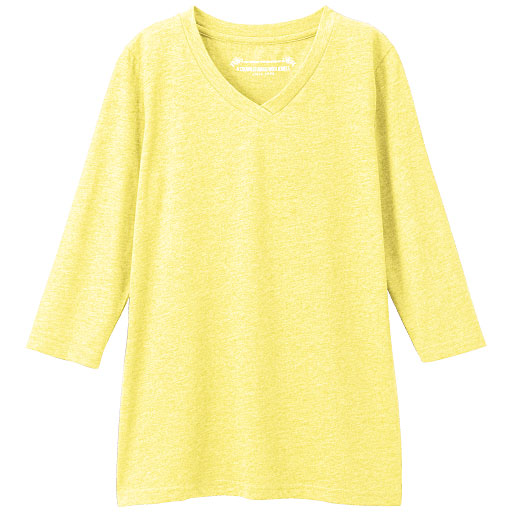 シンプルvネックtシャツ 七分袖 セシール Cecile