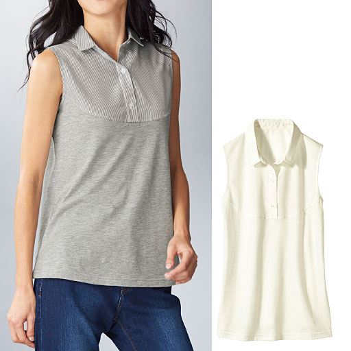 シャツ衿タンクトップ セシール Cecile