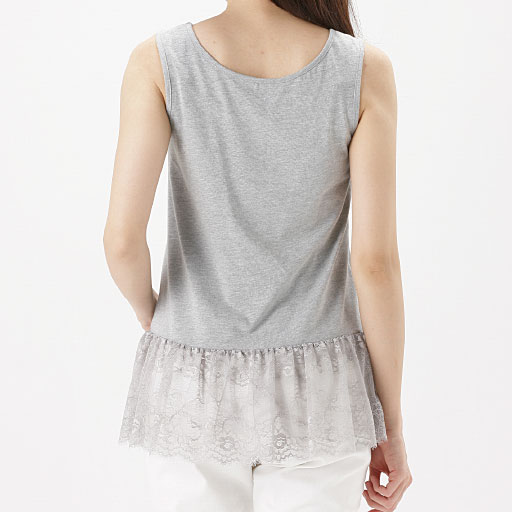 裾レースタンクトップ セシール Cecile 裾レースタンクトップ セシール Cecile