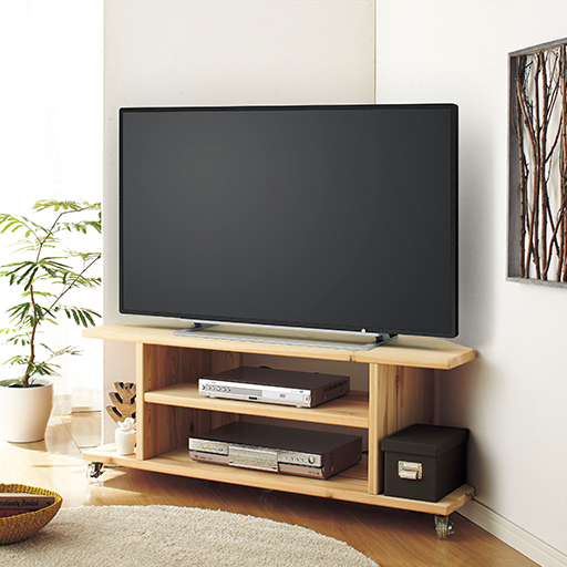国産杉のコーナーテレビ台 セシール Cecile