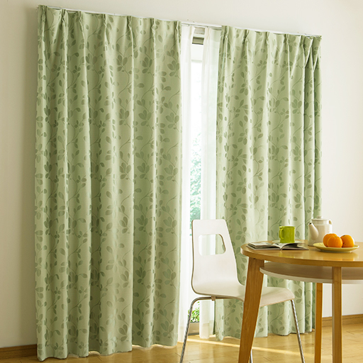 遮熱 1級遮光裏地ライナー付ジャカード織カーテン セシール Cecile