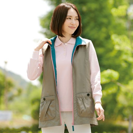 洗えるポケットベスト セシール Cecile 洗えるポケットベスト セシール Cecile