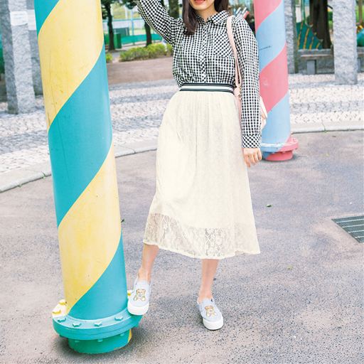 長袖ギンガムチェックシャツ セシール Cecile 長袖ギンガムチェックシャツ セシール Cecile