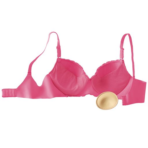 心華めくふっくら丸胸ブラ ソフトワイヤー入り 3 4モールドカップ セシール Cecile