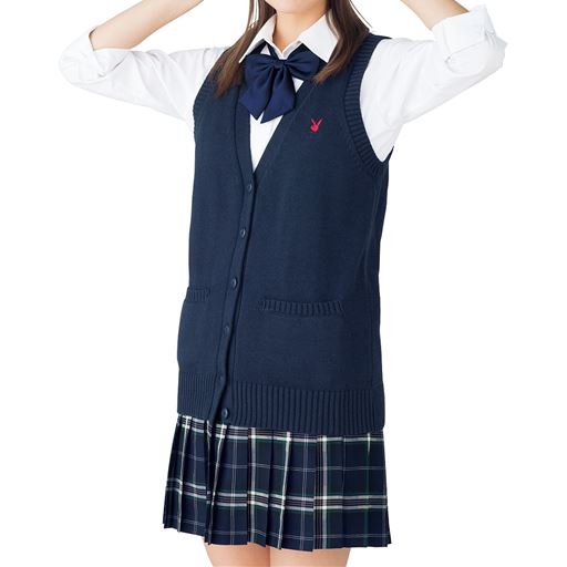 ネイビー<br>コーディネート例<br>モデル身長:165cm