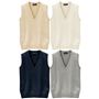 抗菌防臭機能付き 薄手Vネックニットベスト(スクール・制服)<br>カラー:オフホワイト/ライトベージュ/ライトグレー/ネイビー<br>サイズ:S/M/L/LL