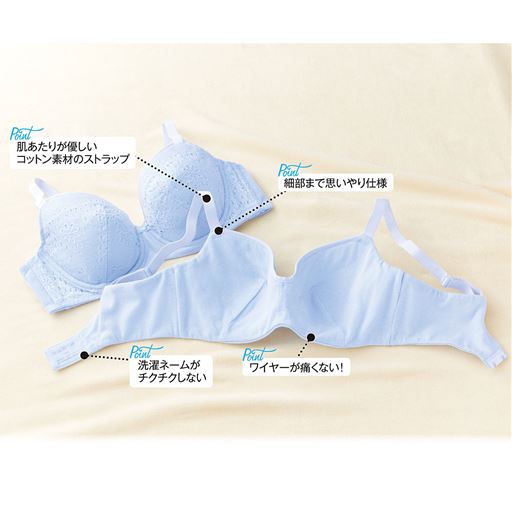 フルカップブラジャー Tシャツみたいなブラ ソフトワイヤー入り セシール Cecile