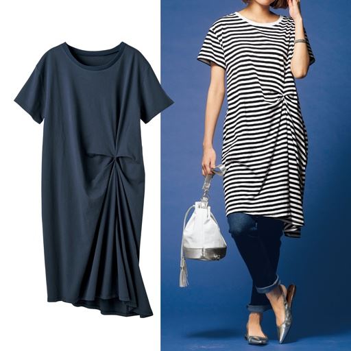 タックデザインワンピース 洗濯機ok セシール Cecile