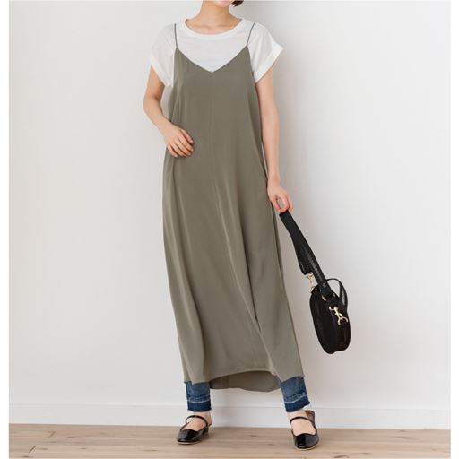 バッククロスキャミワンピース セシール Cecile