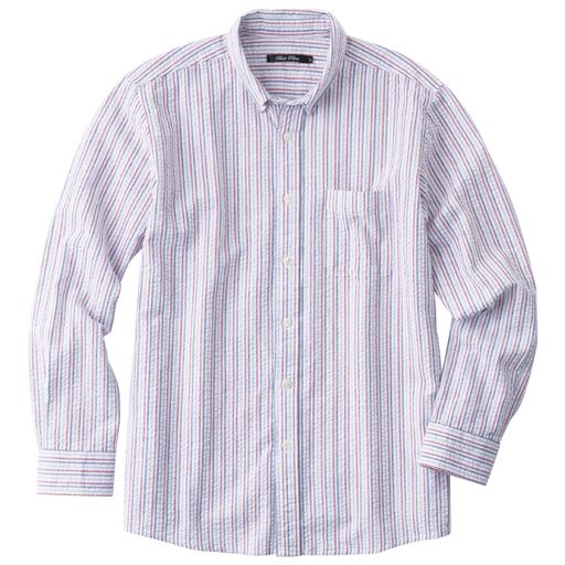綿100 サッカー素材シャツ 長袖 セシール Cecile 綿100 サッカー素材シャツ 長袖 セシール Cecile