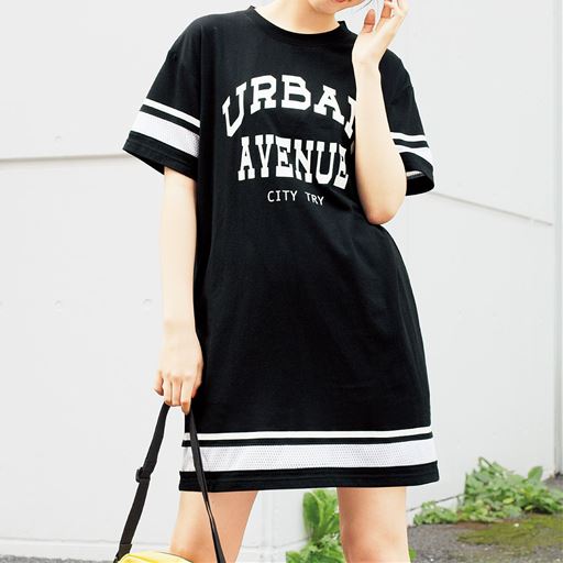 切替メッシュワンピース セシール Cecile