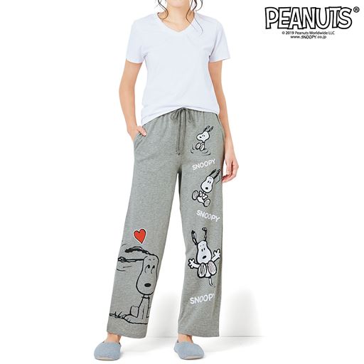 コットン100 長パンツ Snoopy セシール Cecile コットン100 長パンツ Snoopy セシール Cecile