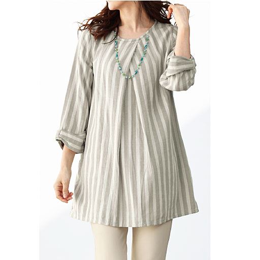 ダブルガーゼチュニック 綿100 セシール Cecile