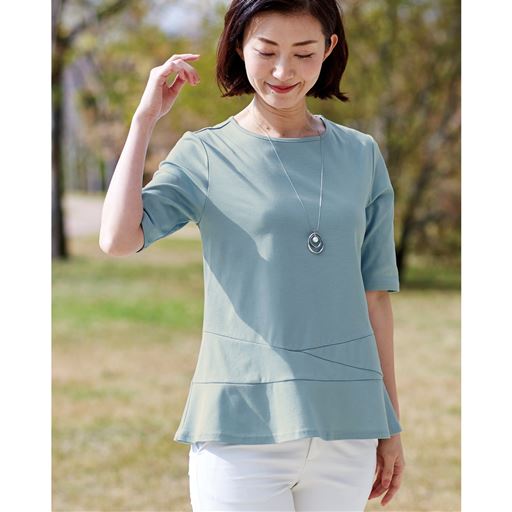 汗染み防止 綿100 フレアーチュニック セシール Cecile