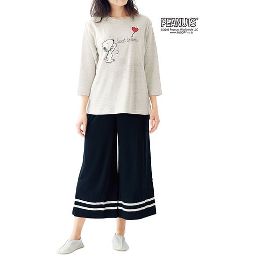 7分袖のゆったりパジャマ Snoopy セシール Cecile 7分袖のゆったりパジャマ Snoopy セシール Cecile