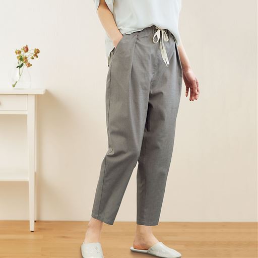 アンクル丈のゆったりパンツ 綿100 セシール Cecile アンクル丈のゆったりパンツ 綿100 セシール Cecile