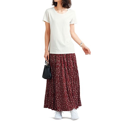 小花柄プリーツスカート セシール Cecile 小花柄プリーツスカート セシール Cecile