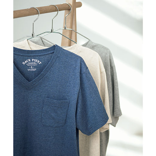 (左から)アッシュブルー<br>オートミール<br>ミディアムグレー<br>プリントネームなのでチクチク感がありません