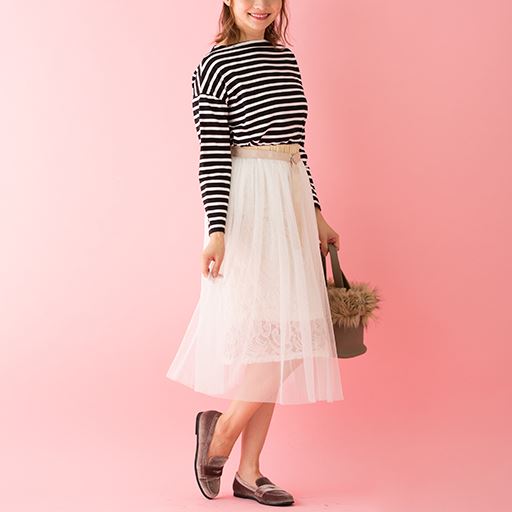 オーバースカート レーススカート セシール Cecile オーバースカート レーススカート セシール Cecile