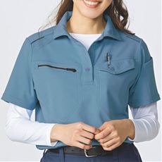 作業用ポロシャツ(半袖)女性用(吸汗速乾・静電防止)