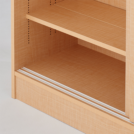 本棚 引き戸式 文庫本対応ロータイプ セシール Cecile