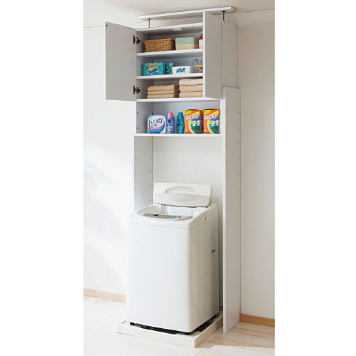 突っ張り木製ランドリーラック セシール Cecile