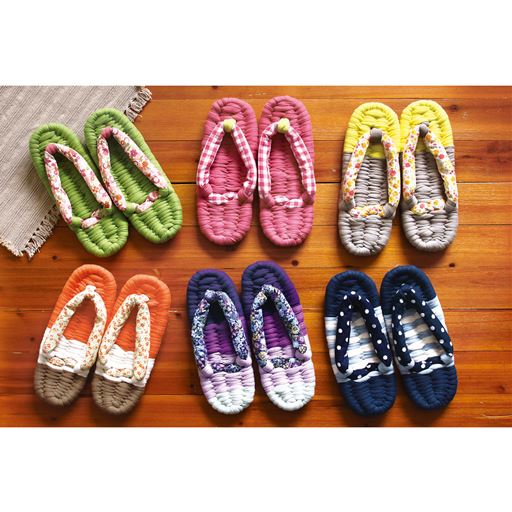 頒布 カラフルに編めるはじめての布ぞうり セシール Cecile 頒布 カラフルに編めるはじめての布ぞうり セシール Cecile