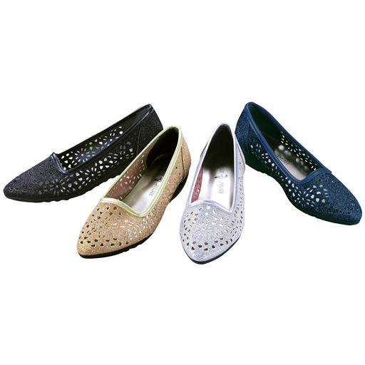 お洒落なパンチングパンプス セシール Cecile お洒落なパンチングパンプス セシール Cecile