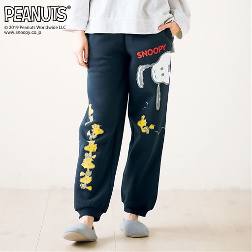 あったか裏起毛ロングパンツ Snoopy セシール Cecile あったか裏起毛ロングパンツ Snoopy セシール Cecile