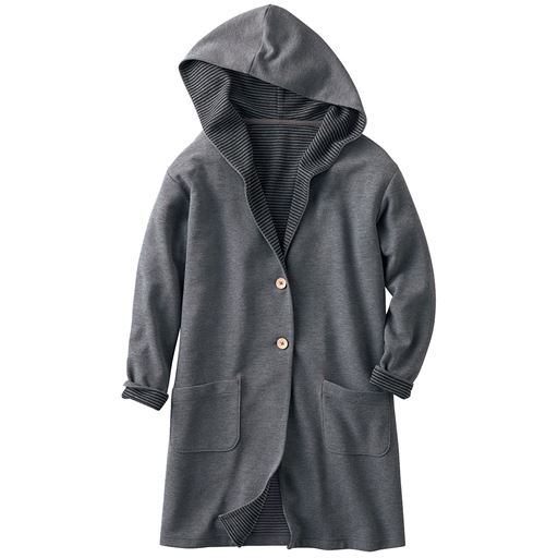 フード付きロングカーディガン セシール Cecile