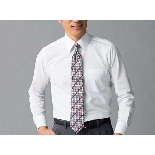 綿100%形態安定Yシャツ(長袖)(お手入れ簡単ワイシャツ) - セシール(cecile)
