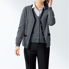 オフィス用ニットカーディガン(事務服・洗濯機OK)