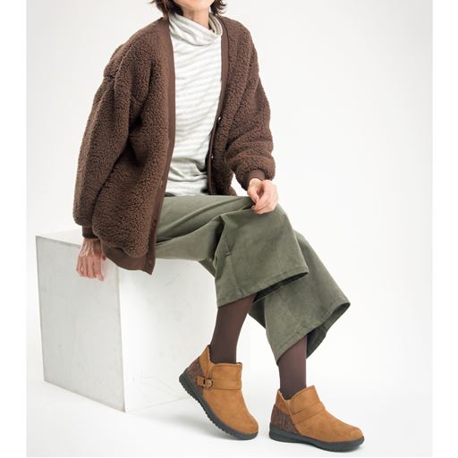 カジュアルブーツ パンジー はっ水 4e 交換インソール付き セシール Cecile