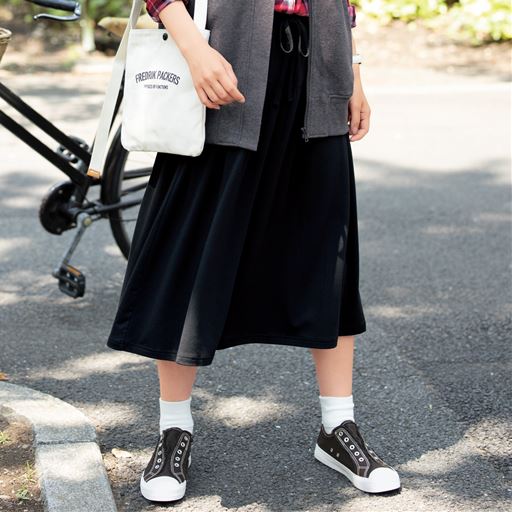 ぽっちゃりさんサイズ カットソーガウチョパンツ 選べる2レングス セシール Cecile ぽっちゃりさんサイズ カットソーガウチョパンツ 選べる2レングス セシール Cecile