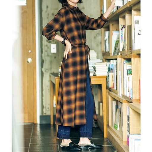 ビエラロングシャツワンピース 洗濯機ok 綿100 セシール Cecile ビエラロングシャツワンピース 洗濯機ok 綿100 セシール Cecile