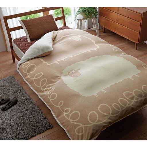 あったか掛け布団カバー クマ柄 シープ柄 セシール Cecile