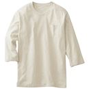 綿１００％クルーネックＴシャツ（７分袖）