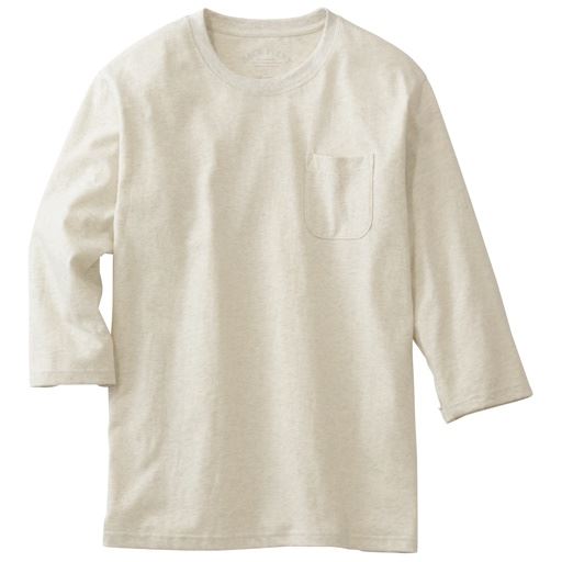 【男女兼用】綿100%クルーネックTシャツ(7分袖)