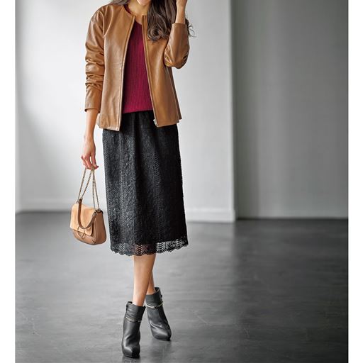 ラムナッパレザージャケット セシール Cecile ラムナッパレザージャケット セシール Cecile