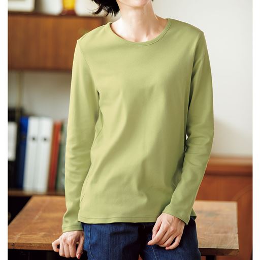 裏起毛クルーネックtシャツ 綿100 セシール Cecile